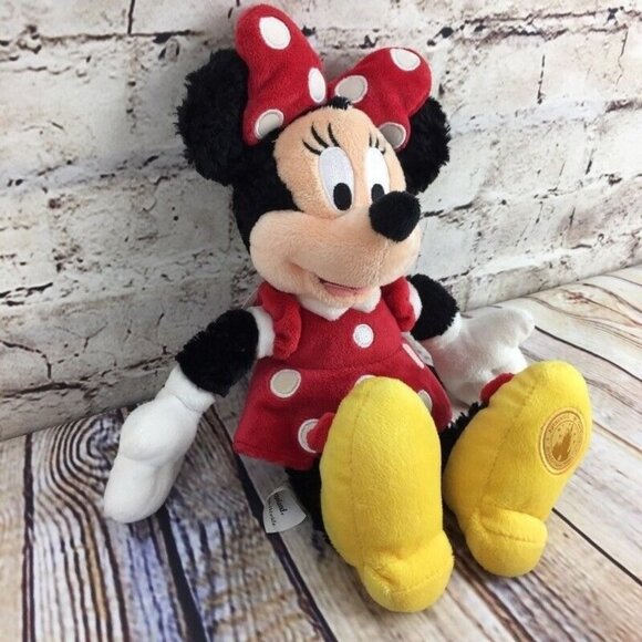 Disney Minnie Mouse Bean Bag Plush 10" Official Parks Merchandise - Picture 3 of 7